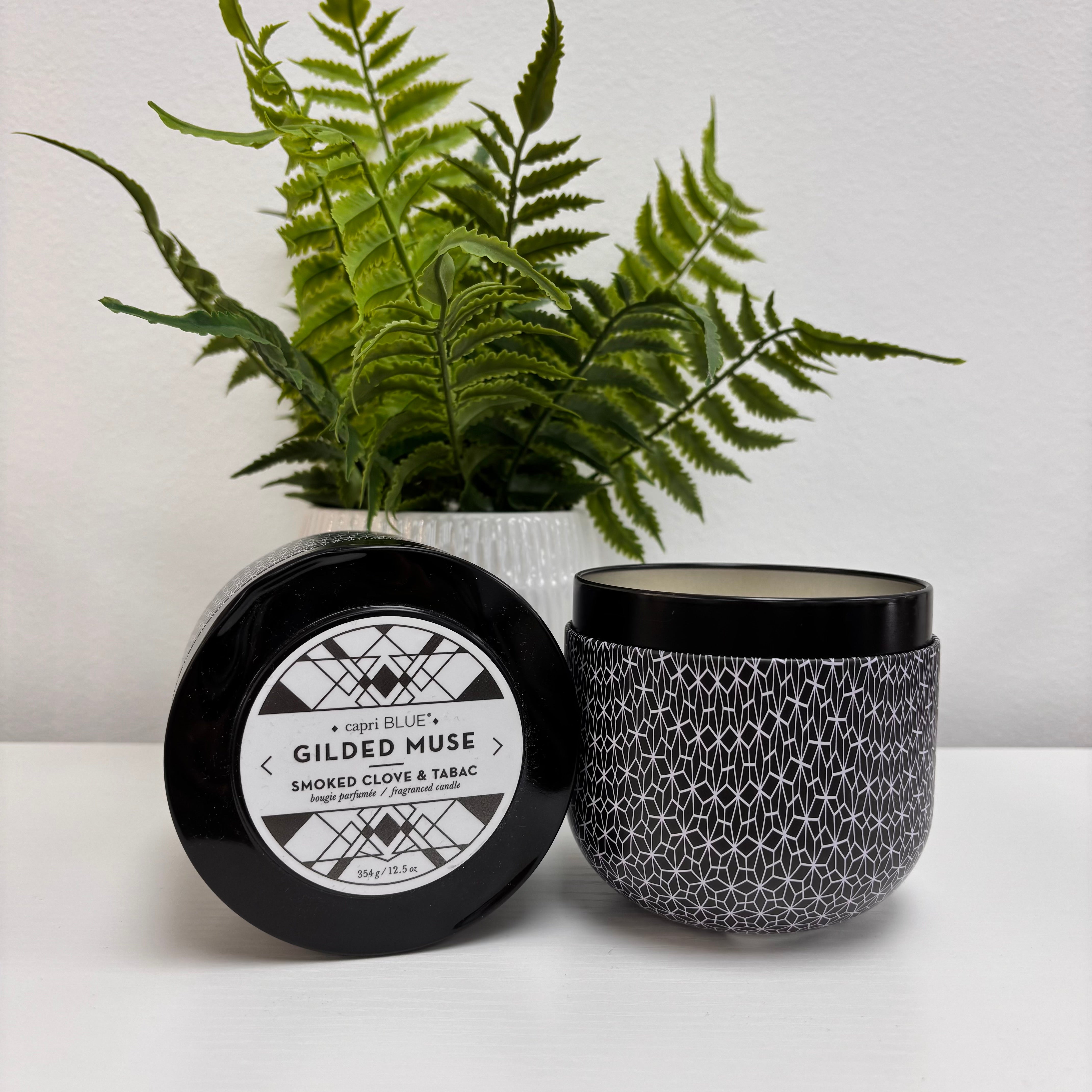 Capri Blue Gilded Tin Candle