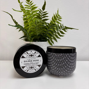 Capri Blue Gilded Tin Candle