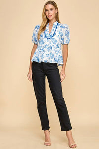 Simone Floral Peplum Top