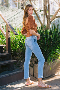 MR Crop Slim Straight Jeans