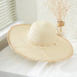 Pearl String Floppy Hat