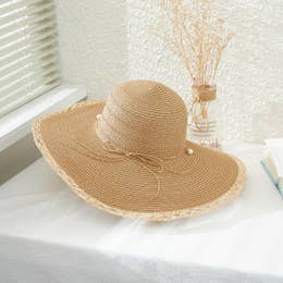 Pearl String Floppy Hat