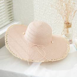 Pearl String Floppy Hat